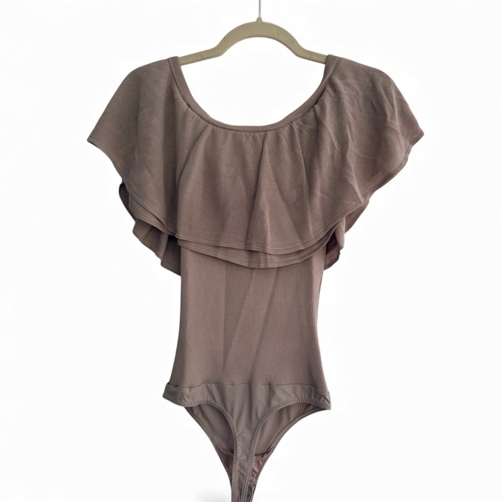 INTERMIX Chic Ruffle Off-the-Shoulder Bodysuit - Picture 4 of 5